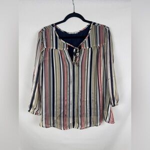 Retrology Striped Multicolor Women's Top